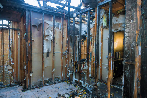 Professional Fire Damage Removal technician working in Veazie, ME